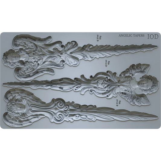 "Angeiic Tapers" IOD Mold by Iron Orchid Designs. Available at Milton's Daughter.