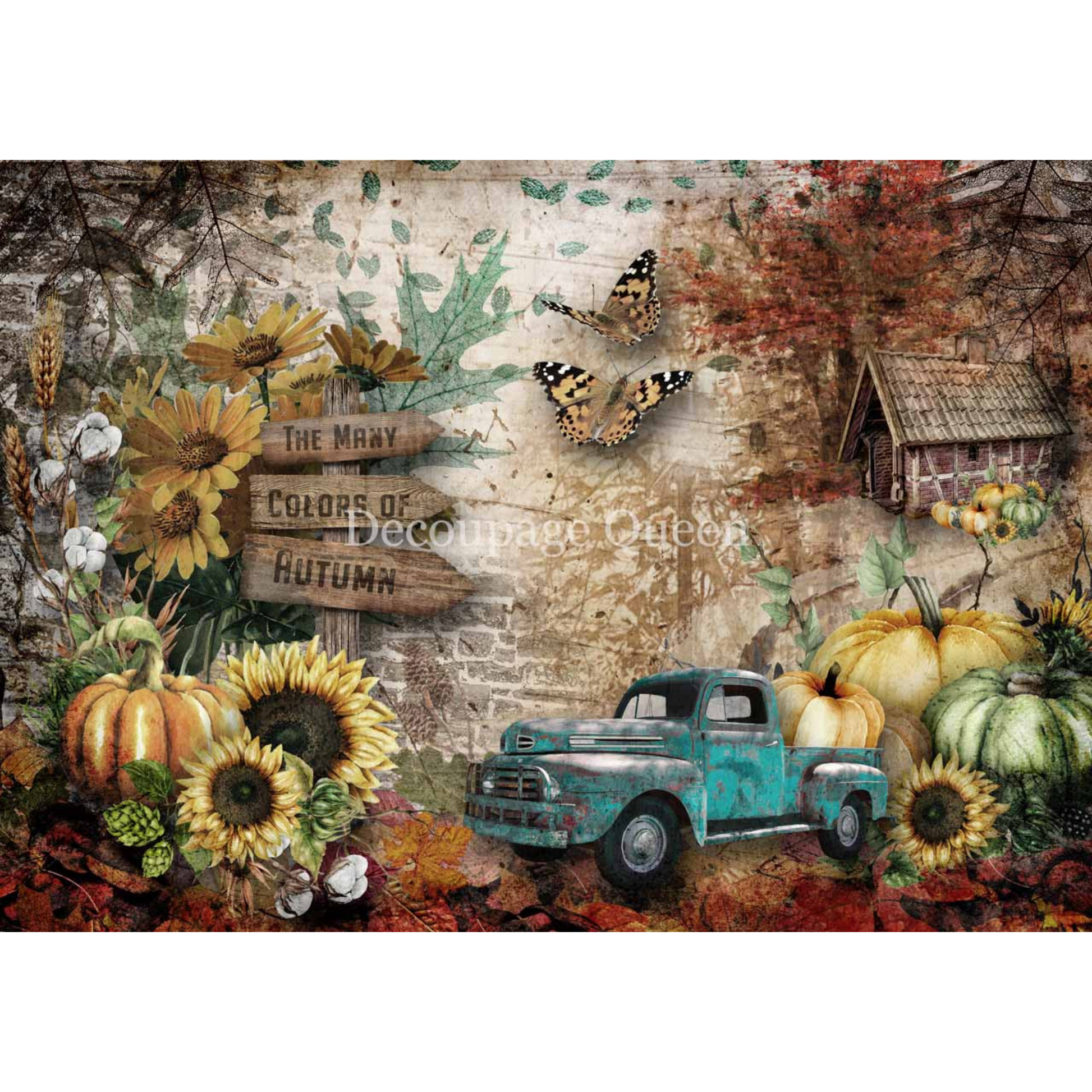 "Autumn Scenes" decoupage rice paper by Decoupage Queen available at Milton's Daughter.