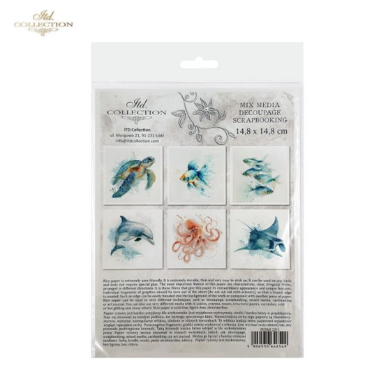 Sea Creatures - Mini Decoupage Rice Paper Set
