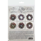 Back cover of ITD Collection Mini Rice Paper Set with holiday wreath designs.