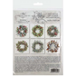 Back cover of mini rice paper set with wreath designs on a white background