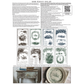 Little Lark IOD Paint Inlay by Iron Orchid Designs. Back cover with illsutrations and instructions.