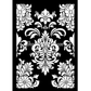 Decorative flourish-patterned stencil.