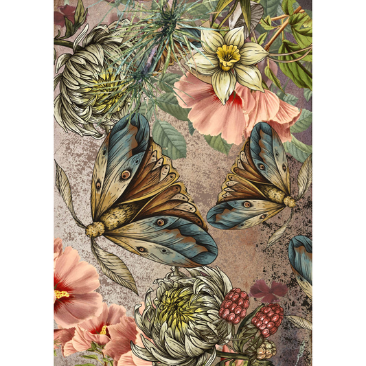 "Big Moff" Decoupage Paper Set by Made by Marley. Image 1 of 3 sheet set. Size A3 available at Milton's Daughter.