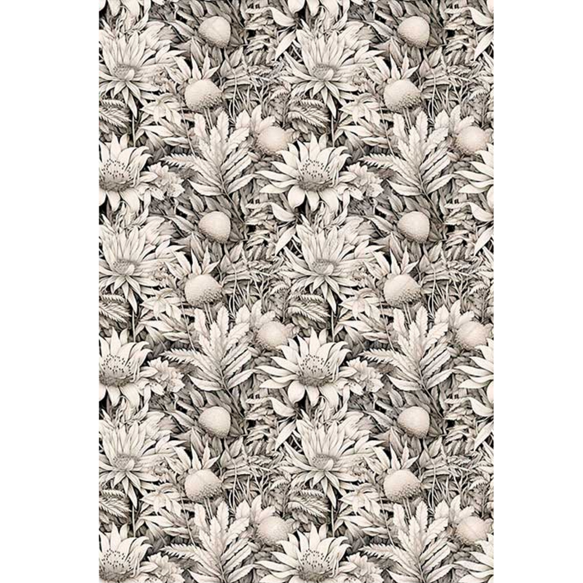 "Black & White Daisies" decoupage rice paper by Paper Designs. Available at Milton's Daughter.