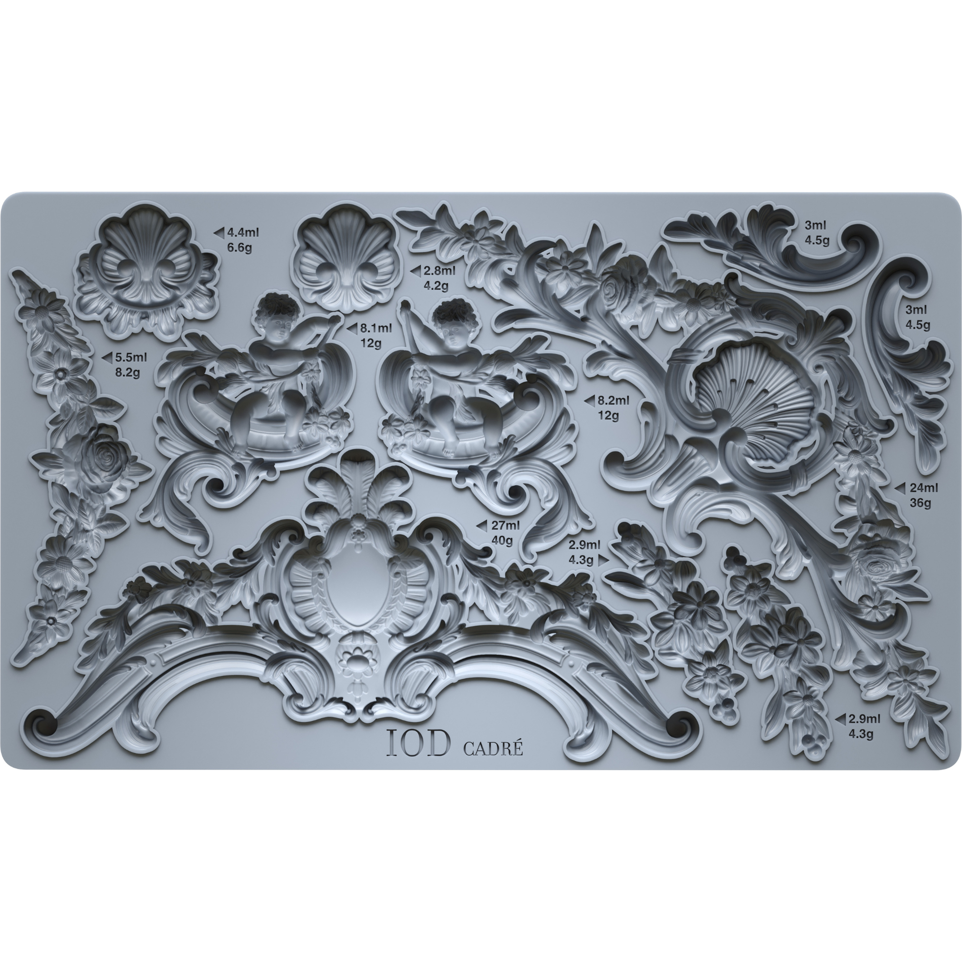 Cadré IOD Mould by Iron Orchid Designs. Product detail.