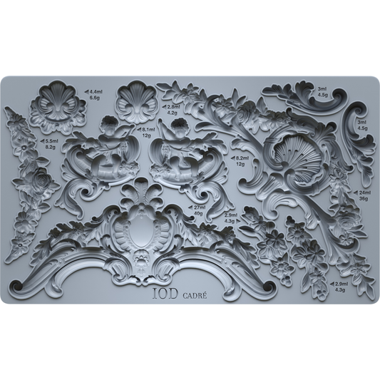Cadré IOD Mould by Iron Orchid Designs. Product detail.