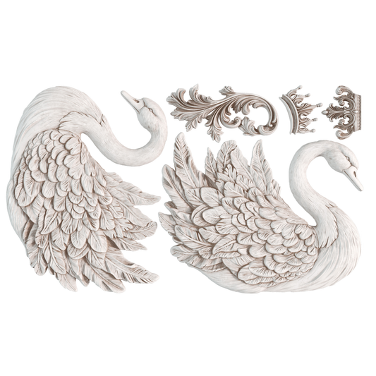 IOD Swans Mould by Iron Orchid Designs. Mould Castings.