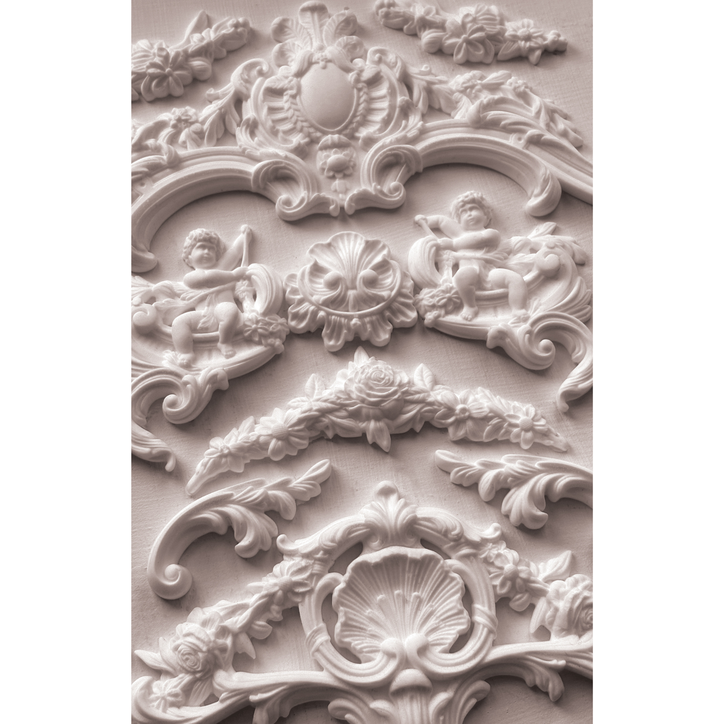 Castings photo of IOD Cadré Mould from Iron Orchid Designs.
