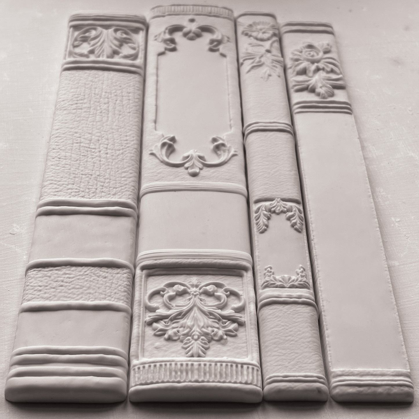 Castings example of IOD Bookish Mould by Iron Orchid Designs.