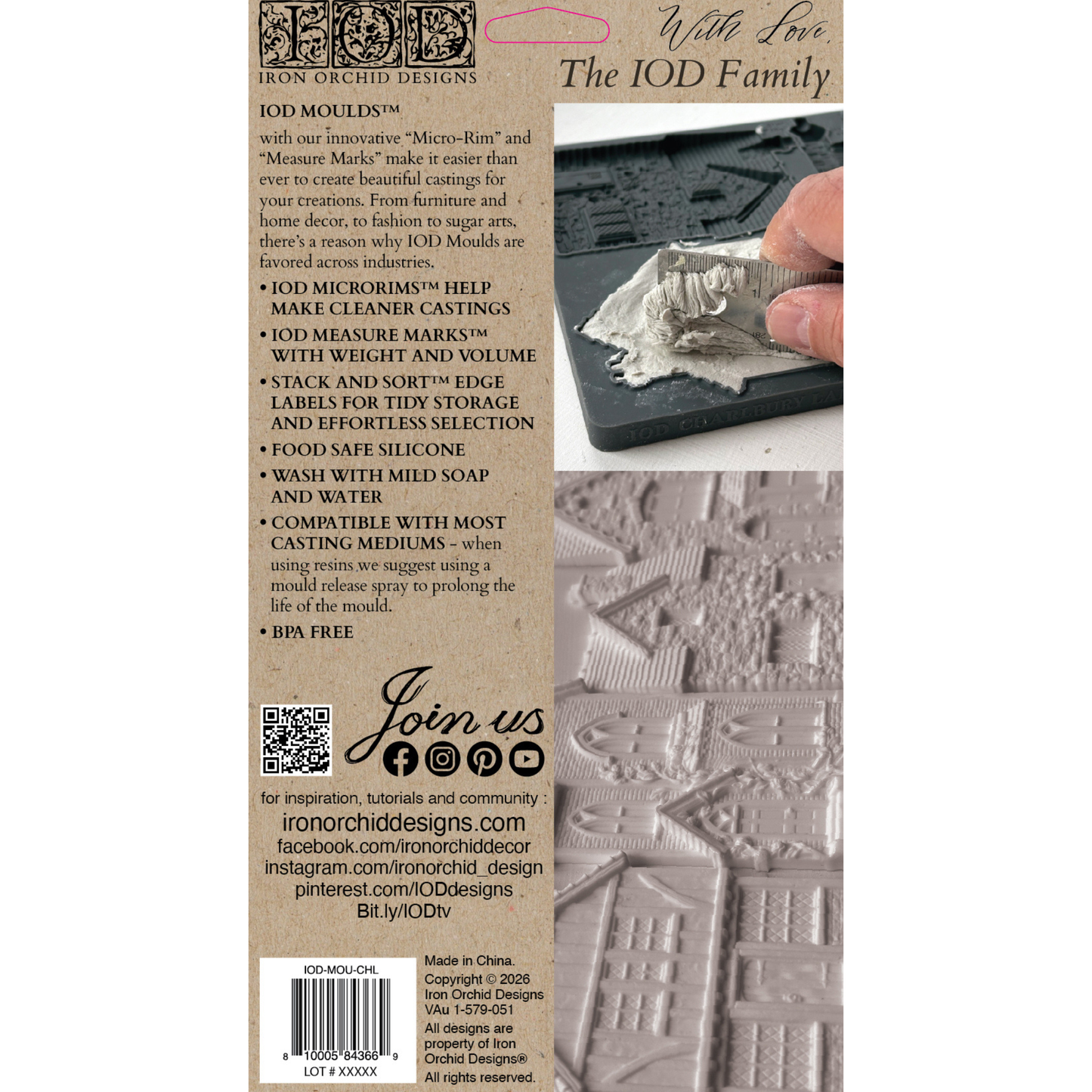 Charlbury Lane IOD Mould by Iron Orchid Designs back cover.