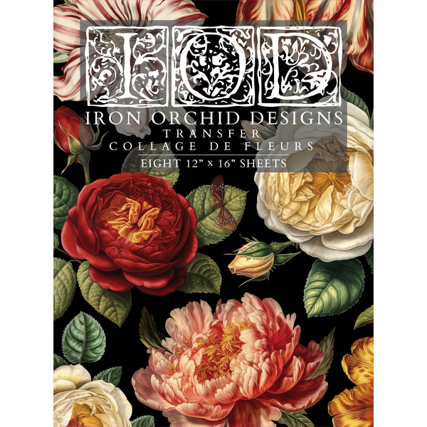 Collage De Fleurs - IOD Furniture Transfers by Iron Orchid Designs