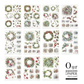 Winter's Wreath 11 page decoupage paper set. Back cover showing detail of page designs.