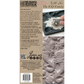 Back cover of IOD Mold Cornucopia, featuring product description, website, barcode, and a demonstration photo of a hand pressing wet clay into a silicone mold.