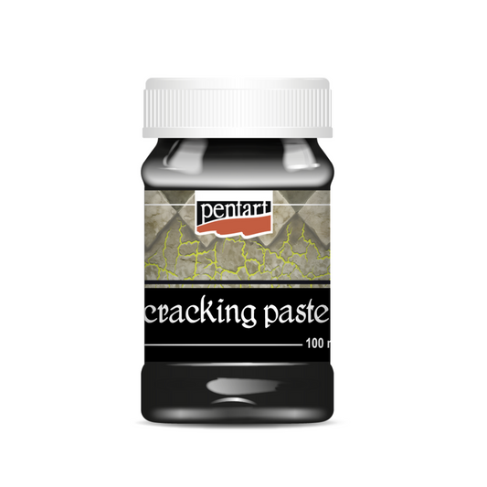 Cracking Paste Black 100 ml by Pentart. Available at Milton's Daughter.