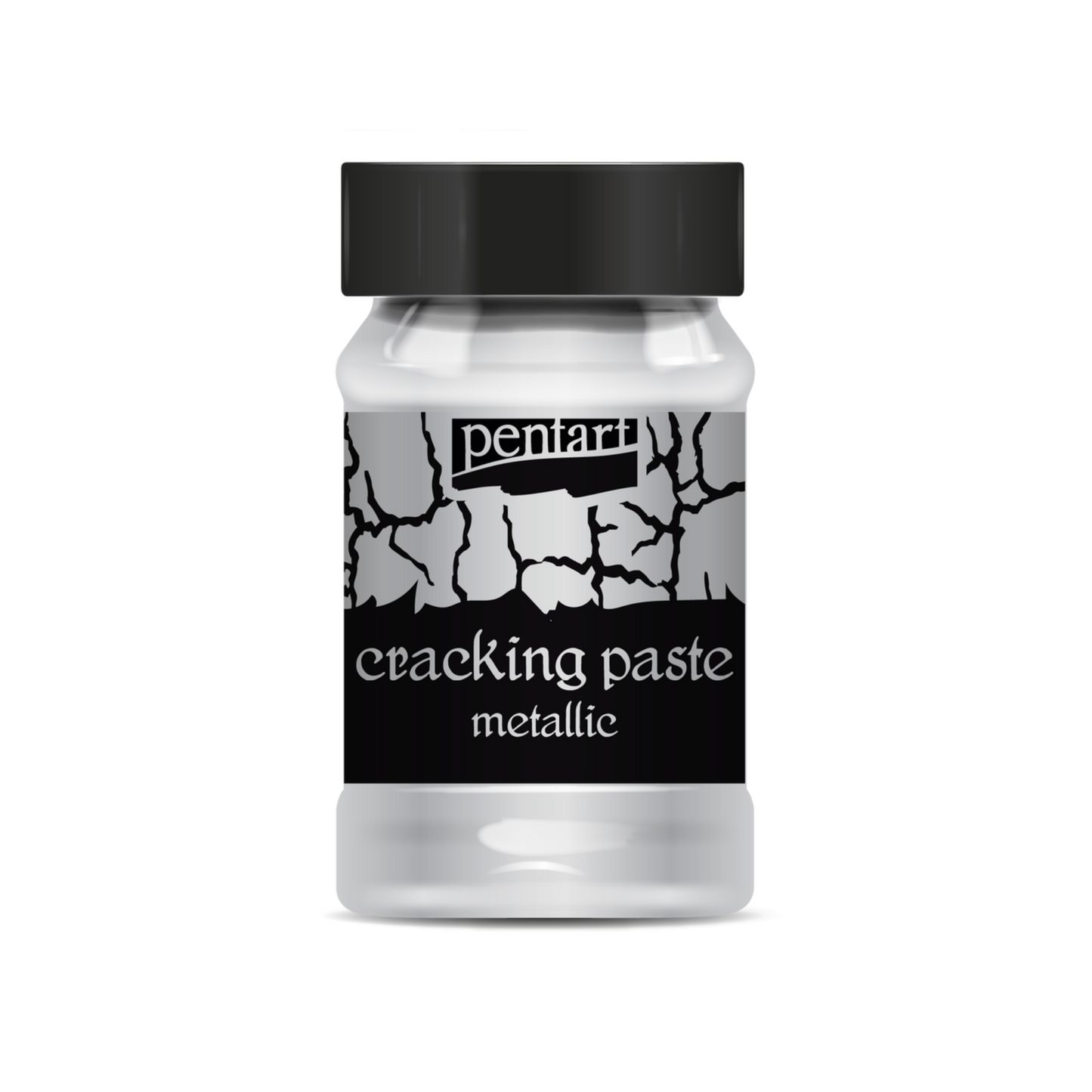 "Cracking Paste-Metallic" by Pentart. Silver 100 ml. Available at Milton's Daughter.
