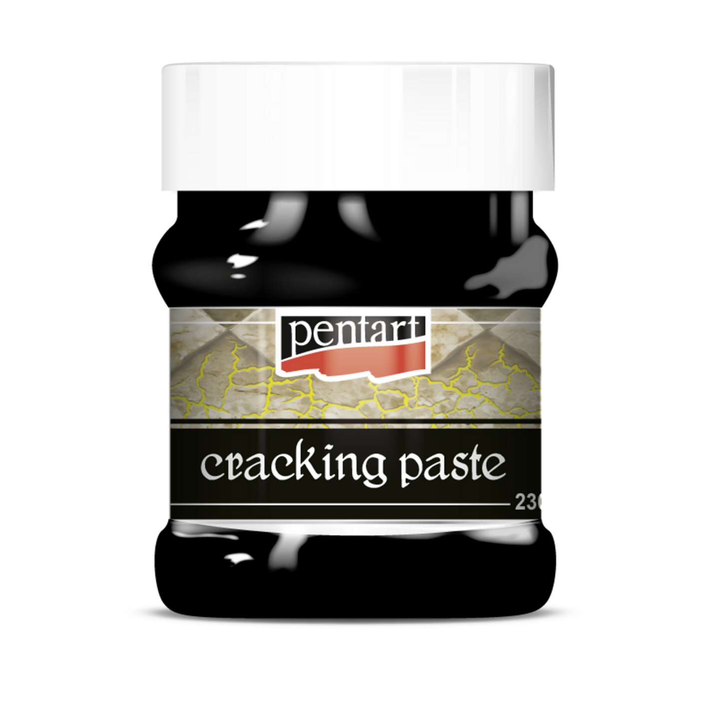 Cracking Paste Black 230 ml by Pentart. Available at Milton's Daughter.
