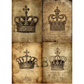 "Crowns 4 Pack" decoupage rice paper by AB Studio. Available at Milton's Daughter.