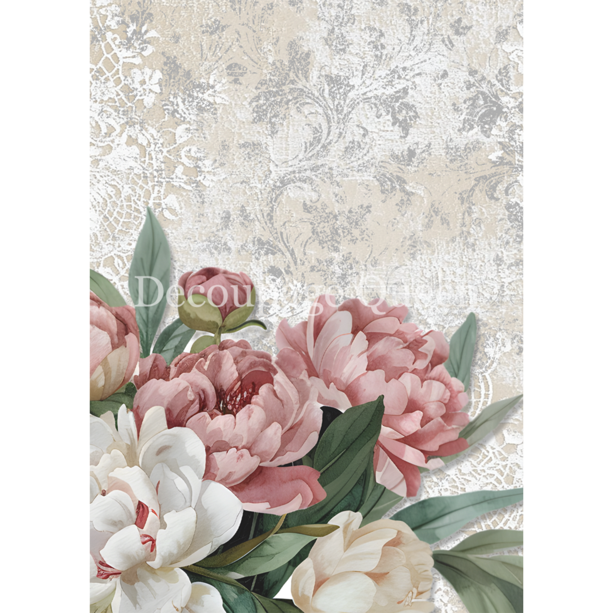 Peony Rice Paper Peonies & Lace - Decoupage Rice Paper – Milton's Daughter