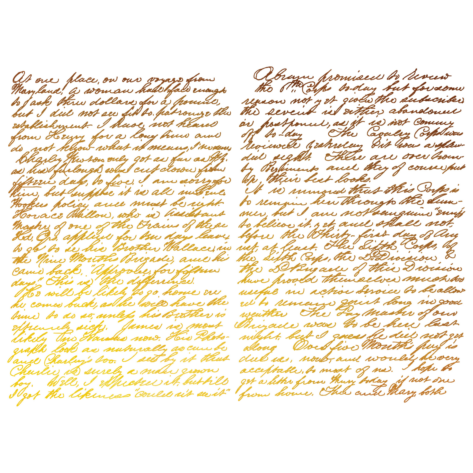 "Emporium" IOD Gilded Foil Transfer by Iron Orchid Designs. Eight 12" x 16"  pages. Page 4.