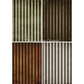 "Fall Stripes 4 Pack" decoupage rice paper by Decoupage Queen. Available at Milton's Daughter. Four striped pattern swatches with varying colors and textures, labeled 'Decoupage Queen'.