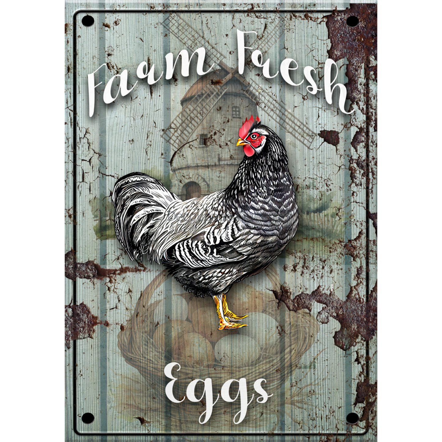 "Farm Fresh Eggs" decoupage rice paper by Decoupage Queen. Available at Milton's Daughter.