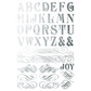 "Figgy & Flourish" IOD Gilded Foil Transfer by Iron Orchid Designs. Pg 3 of 8. Available at Milton's Daughter. Decorative alphabet letters and ornate designs in silver foil.
