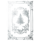 "Figgy & Flourish" IOD Gilded Foil Transfer by Iron Orchid Designs. Pg 1 of 8. Available at Milton's Daughter. Silver foil decorative frame with a tree and floral elements.