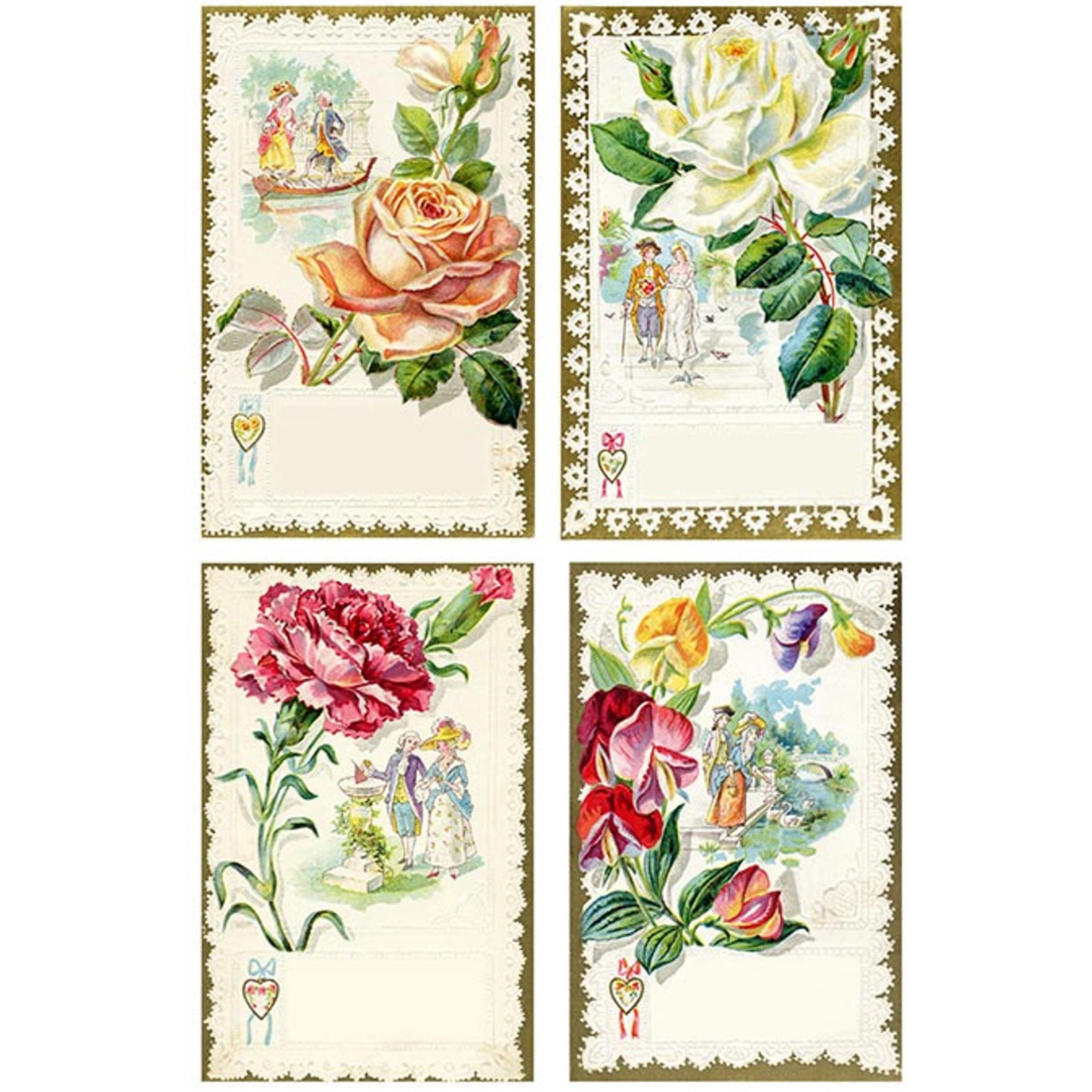 "Flowers 0276" decoupage rice paper by Paper Designs. Size A4 available at Milton's Daughter.