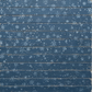 A square product shot of a rustic blue wooden panel with a distressed finish, decorated with a scattered pattern of white and light gray snowflakes.
