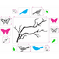 "Flutter and Feather" stencil set by JRV Stencil Co. for DIY Paints. Available at Milton's Daughter. Example 4