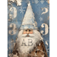 "Folksy Blue Santa" decoupage rice paper by AB Studio. Available at Milton's Daughter.