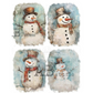 "Four Friendly Snowmen" decoupage rice paper by AB Studio. Available at Milton's Daughter.