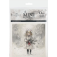 ITD Collection mini rice paper set packaging with a girl holding flowers in the snow.
