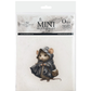 Front cover packagin with illustration off mouse wearing a period cloak with hood on a snowy background.