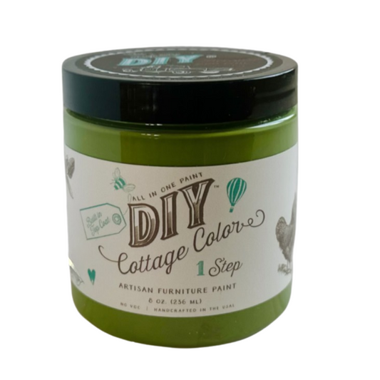 Cottage Color One Step Furniture Paint. All-in-one paint curated by Jami Ray Vintage for DIY Paint in color "Garden Sage." Available at Milton's Daughter.