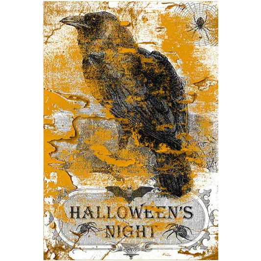 "Halloween Night Dark Raven" decoupage rice paper by Paper Designs. Available at Milton's Daughter.