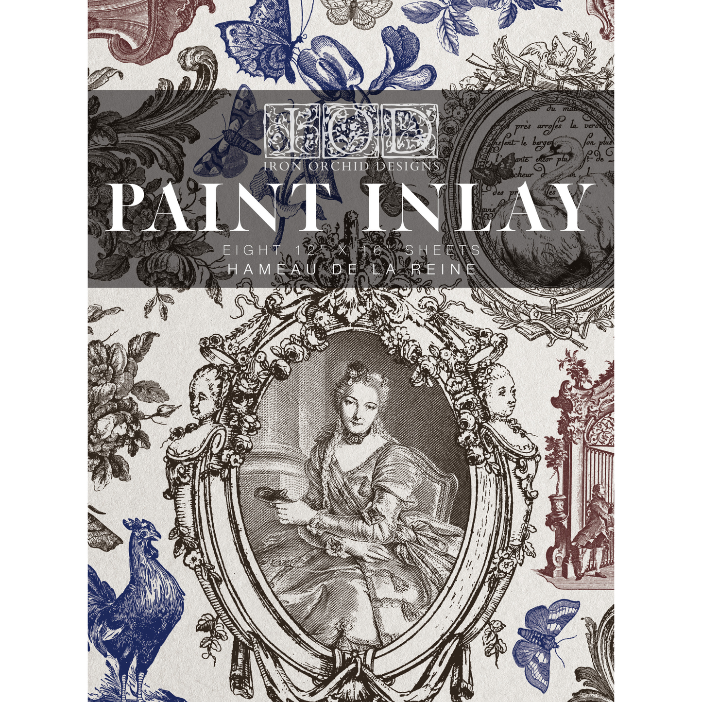 Decorative front cover of IOD Paint Inlay, "Papillon"