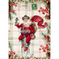 "Happy Santa" decoupage rice paper by Decoupage Queen. Available at Milton's Daughter.