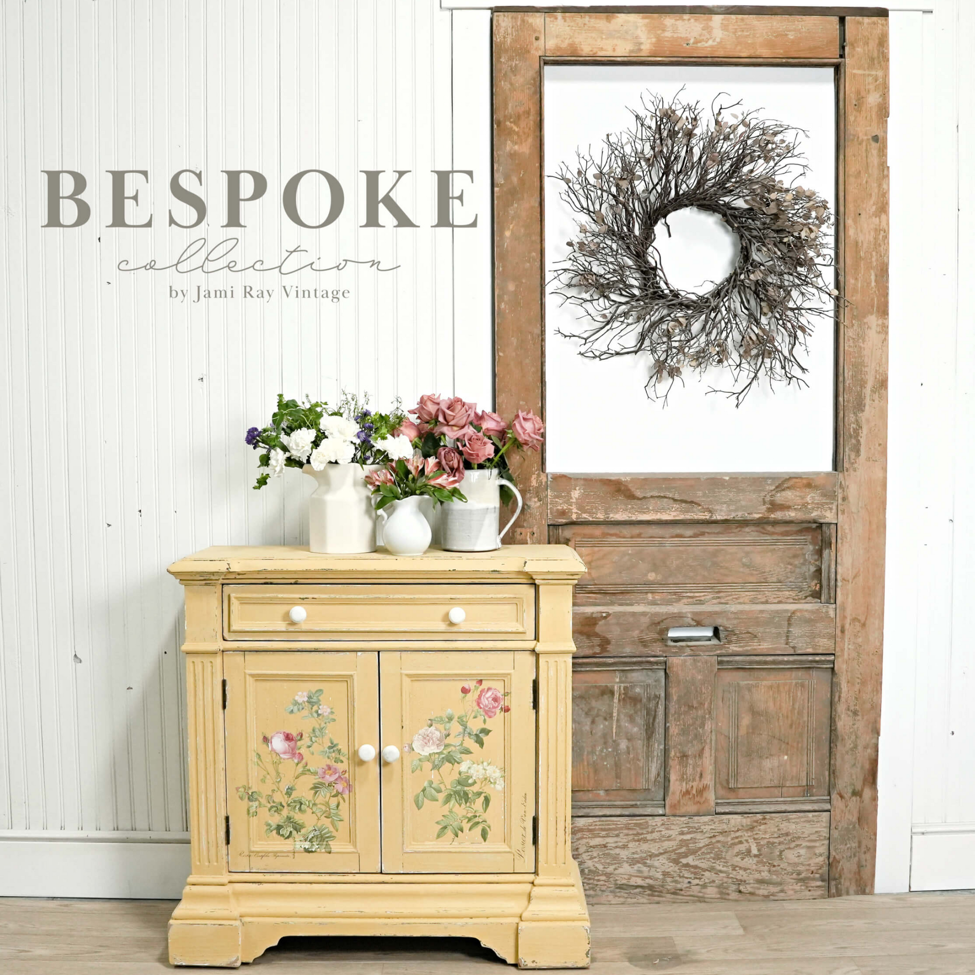 "Hollandaise" Bespoke Collection by Sweet Pickins Milk Paint. Color curated by Jami Ray Vintage. Example shown painted on furniture. Available at Milton's Daughter.