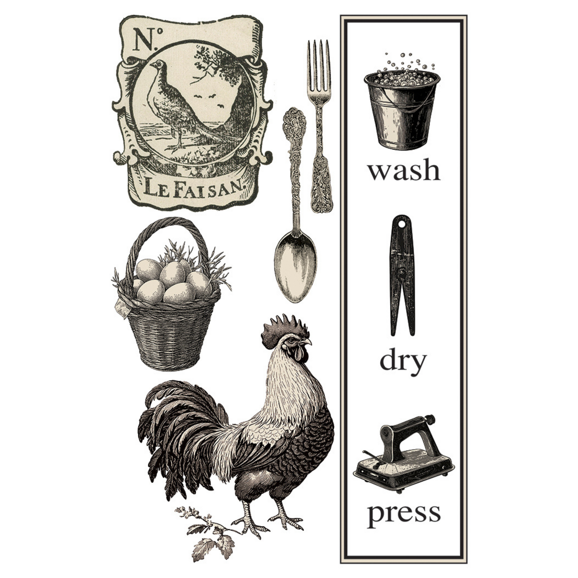 "Home Sweet Home" IOD Transfer by Iron Orchid Designs. Eight 8" x 12" sheets. Available at Milton's Daughter. Page 7.