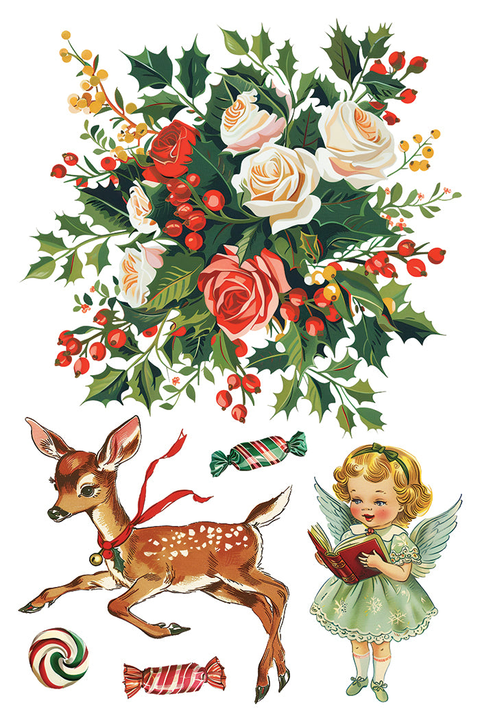 "Kitschy Christmas" IOD transfer by Iron Orchid Designs.Pg 4. Available at Milton's Daughter.