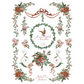 "La Folie" IOD Paint Inlay by Iron Orchid Designs. Pg 8 of 8. Decorative floral design with wreaths and ribbons. Transfer available at Milton's Daughter.