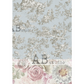 "Light Blue Toile with Roses" decoupage rice paper by AB Studio. Available at Milton's Daughter.