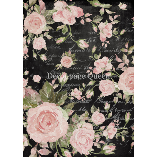 "Market Roses" decoupage rice paper by Decoupage Queen. Available at Milton's Daughter.