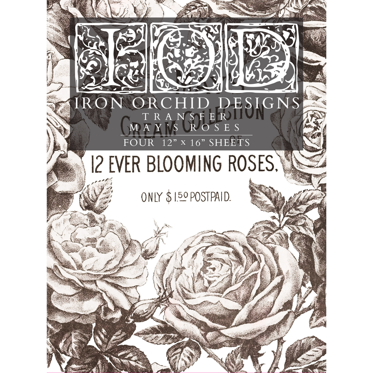 May's Roses - IOD Furniture Transfers by Iron Orchid Designs