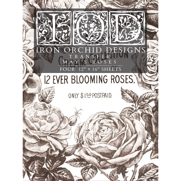 May's Roses - IOD Furniture Transfers by Iron Orchid Designs