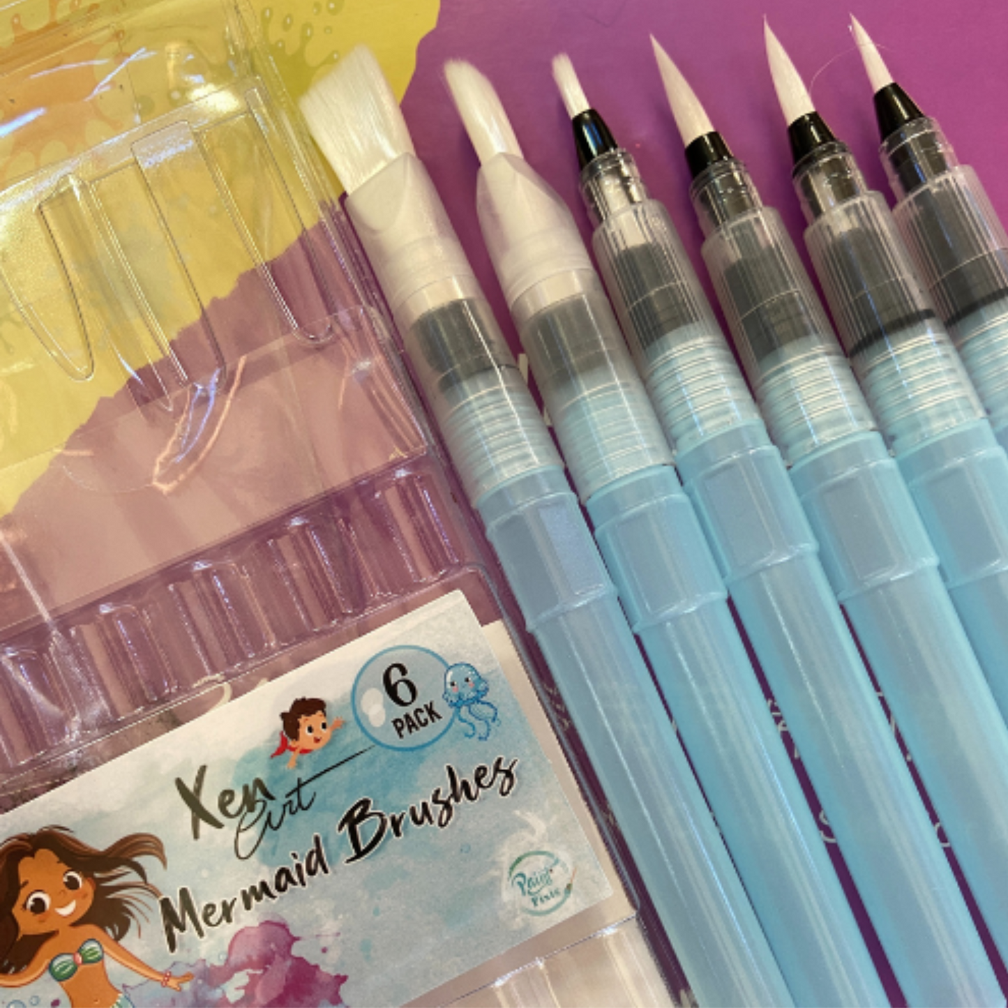 Mermaid Brushes - watercolor brush pen set from Paint Pixie available at Milton's Daughter.