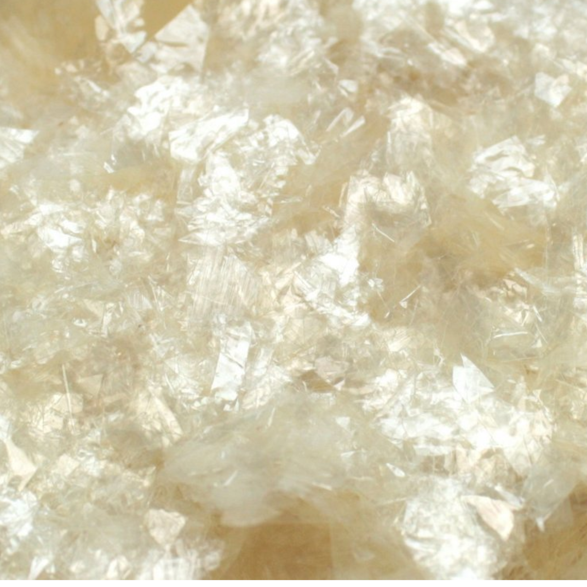 Close-up of beige pearlescent textured material