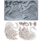 IOD Swans Mould by Iron Orchid Designs. Mould and castings side by side.
